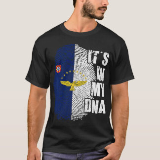 Mitt DNA Azorerna-Flagga Portugal Patriotic Portug T Shirt