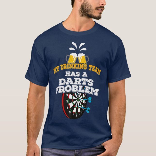 Mitt drickarteam har ett mörkt problem, snygga mör t shirt (Framsida)
