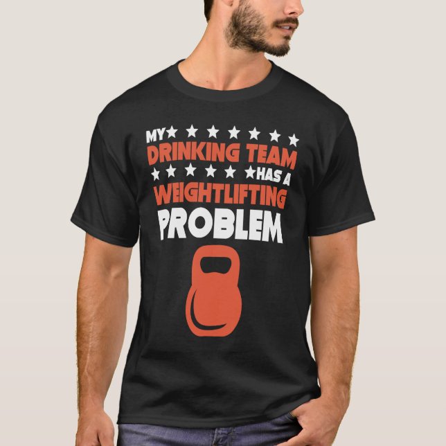 Mitt drickarteam har ett viktande problem Hiss T Shirt (Framsida)
