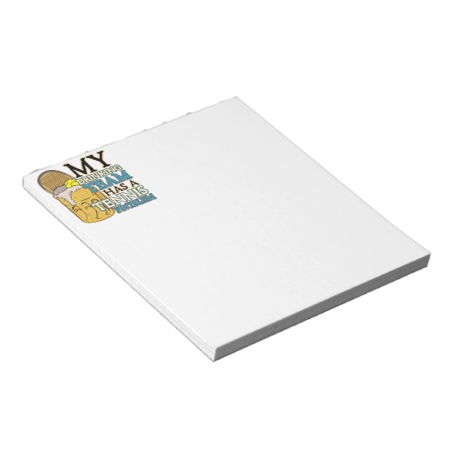 Mitt dricksteam har problem med tennis anteckningsblock (Vinklad)