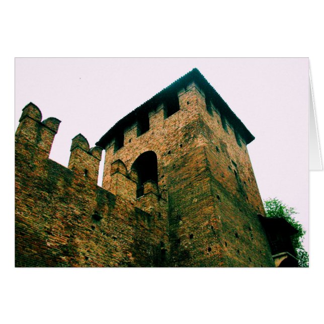 Mitt fästning och torn hälsningskort (Framsidan Horizontal)