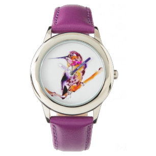 Mitt fatta Hummingbirdtrycket Armbandsur