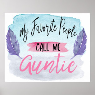 Mitt favorit- folk appell mig Auntie Vägg Konst Poster