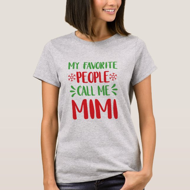 Mitt favorit- folk appell mig jul Mimi T Shirt (Framsida)