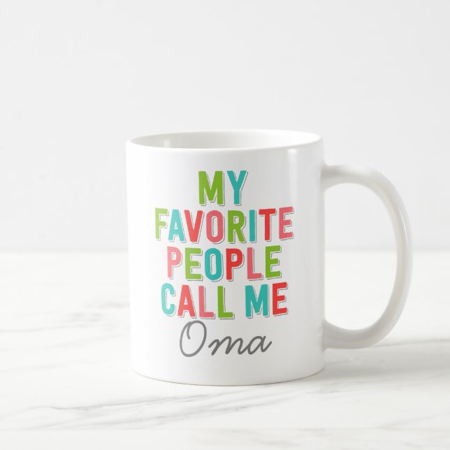 Mitt favorit- folk appell mig Oma Kaffemugg (Höger)