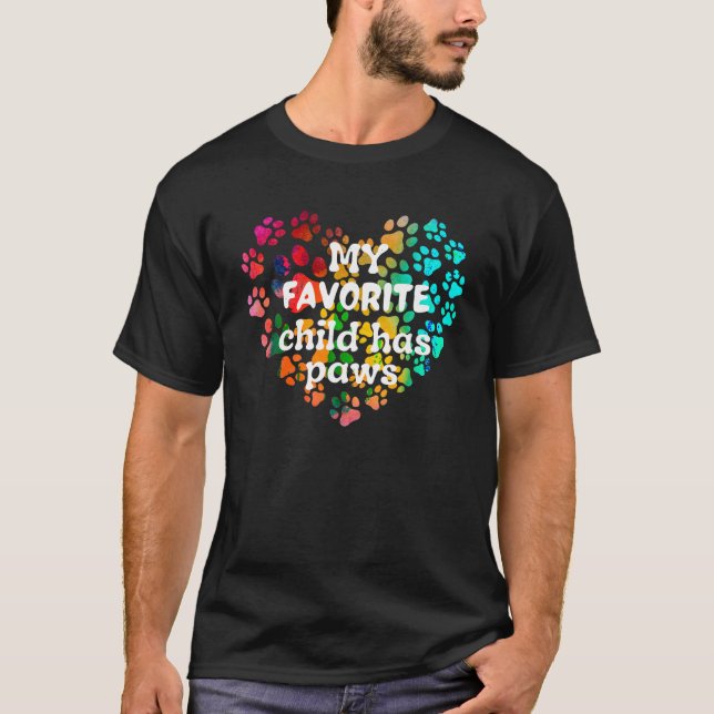 Mitt favoritbarn har tassar t shirt (Framsida)
