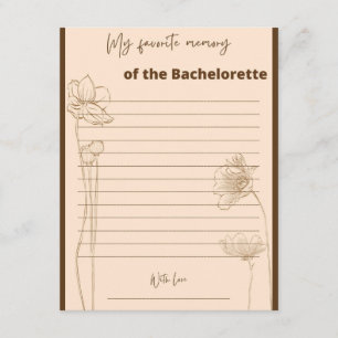 Mitt favoritminne Bachelorette Party-spel Tilläggskort