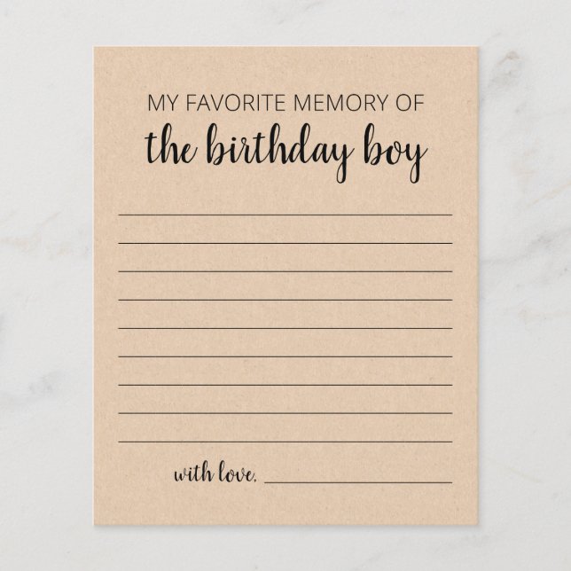 Mitt favoritminne från födelsedagspojken (Framsida)