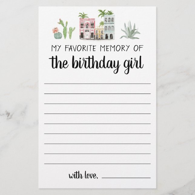 Mitt favoritminne hos födelsedagsflickan (Framsida)