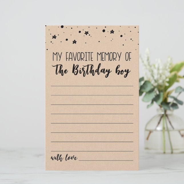 Mitt favoritminne i Birthday Boy Party-spelet (Stående Fram)