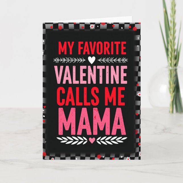 Mitt Favoritvalentinskort Kallar Mig Mamma Kort (Framsida)
