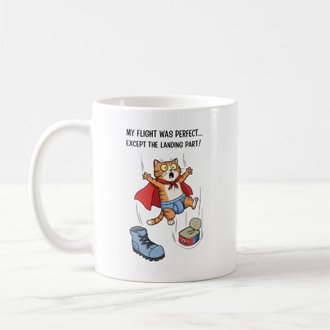 Mitt flyg var perfekt, förutom landningsdelen! kaffemugg (Vänster)