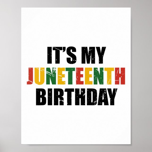 Mitt födelsedag, Junetelfte MelaninPridet A Poster (Framsidan)