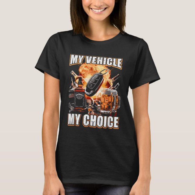 Mitt Fordon-val - det är roligt att dra Smart-fjär T Shirt (Framsida)