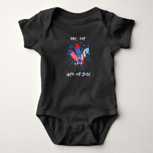 Mitt första 4:e juli patriotiska fyrverkerier t shirt