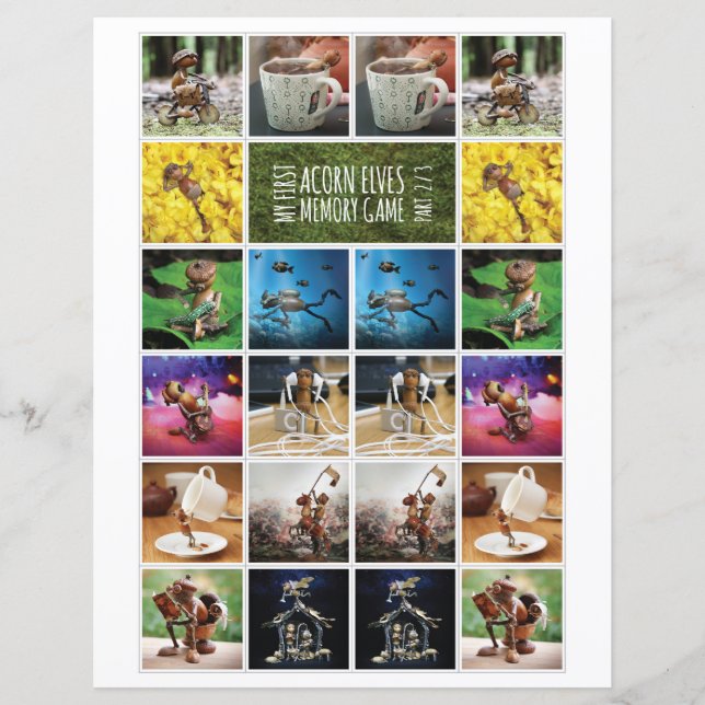 Mitt första akorn-elver-minnesspel, del 2/3 (Framsida)