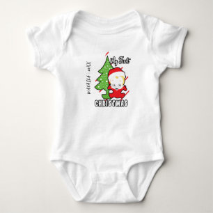 Mitt första anpassade namn Baby Bodykostym för jul T Shirt