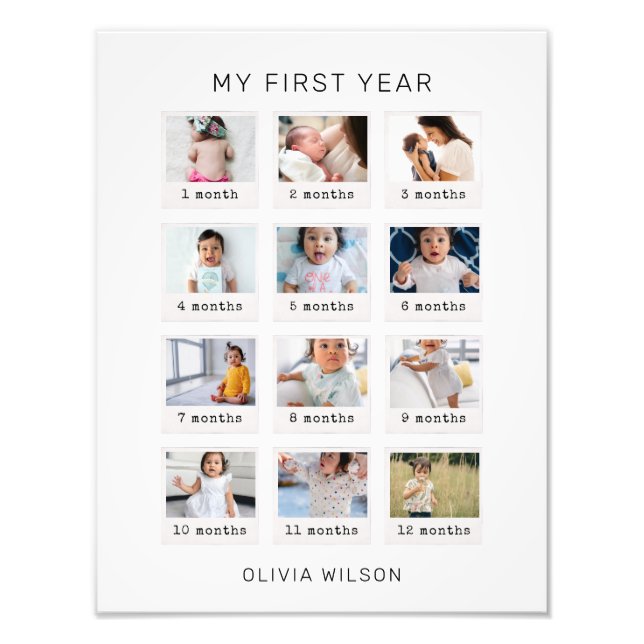 Mitt första år fototryck (Framsidan)