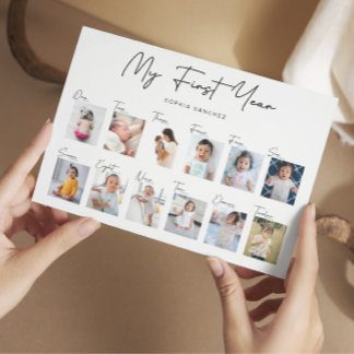 Mitt första årets fotokollage vykort