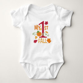 Mitt första fall - Cute Autumn Baby Bodykostym T Shirt