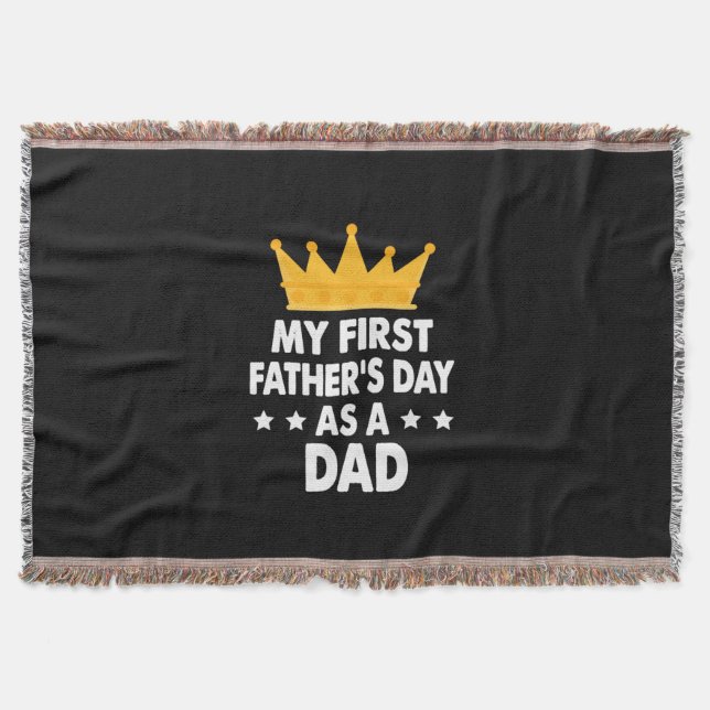 Mitt första Fars dag som Pappa 2021 Filt (Framsidan)