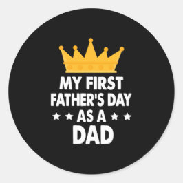 Mitt första Fars dag som Pappa 2021 Runt Klistermärke