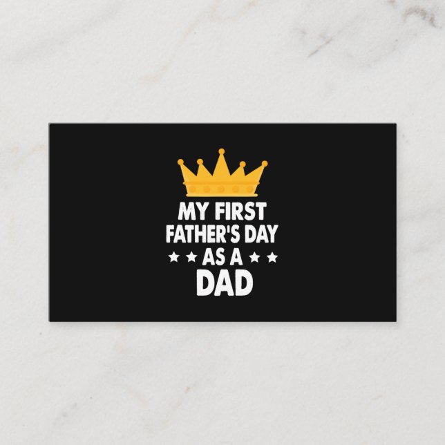 Mitt första Fars dag som Pappa 2021 Visitkort (Framsida)