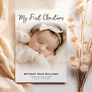 Mitt första foto från Baby vid jul Julkort