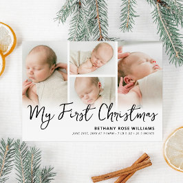 Mitt första foto från Baby vid jul Julkort