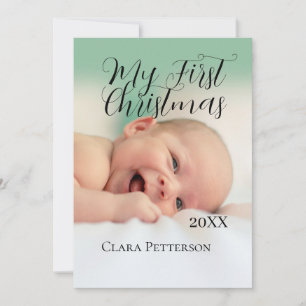 Mitt första foto från jul baby lägger till namn i inbjudningar