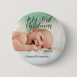 Mitt första foto från jul baby lägger till namn i  knapp