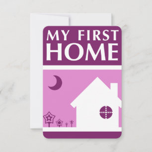 Mitt första hem (mod mauve) inbjudningar