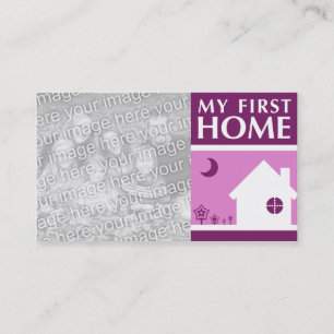 Mitt första hem (mod mauve) visitkort