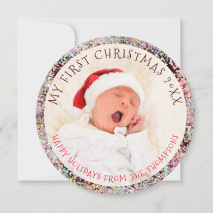 Mitt första julår - fotopakväv i Glitter Julkort