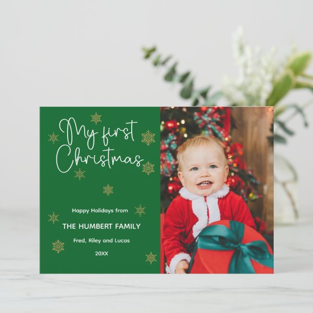 Mitt första julfotkort för Helgdag Inbjudningar (Stående Fram)