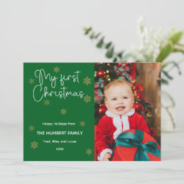 Mitt första julfotkort för Helgdag Inbjudningar