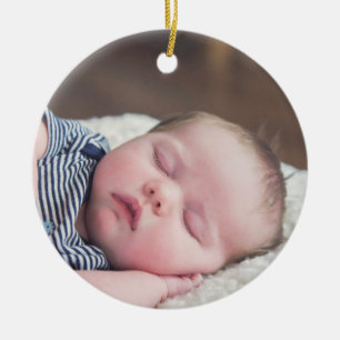 Mitt första julfoto Baby, Namn och år Julgransprydnad Keramik