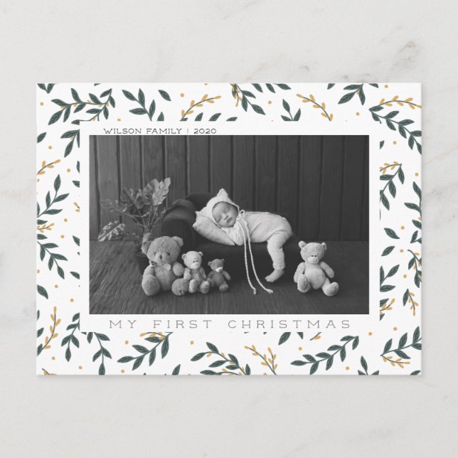 Mitt första julfoto helg vykort (Framsida)