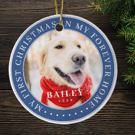 Mitt första julfoto hemma - Modern Pet Photo Julgransprydnad Keramik