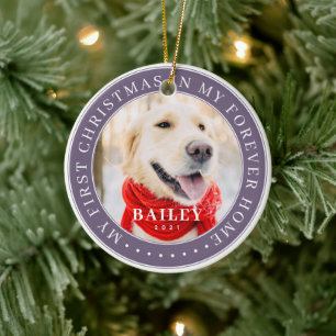  Mitt första julfoto hemma - Modern Pet Photo Julgransprydnad Keramik