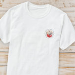 Mitt första julfoto hemma - Modern Pet Photo T Shirt<br><div class="desc">Den här enkla och klassiska designen består av serif-typografi och lägger till ett anpassningsbar-foto. "Min första jul i mitt eviga hem" omger fotot på anpassningsbarna.</div>