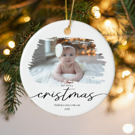 Mitt första julfoto i Modern Baby-Eleganten Julgransprydnad Keramik