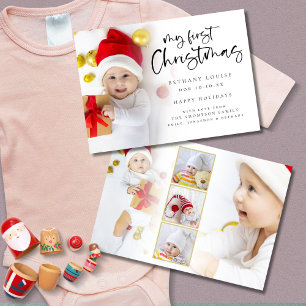 Mitt första julljus Baby 6-foto-Helgdag Julkort