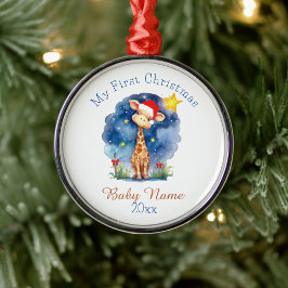 Mitt första julnamn - skräddarsytt namn julgransprydnad metall