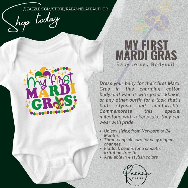 Mitt Första Mardi Gras Baby Kroppsstrumpa T Shirt (Skapare uppladdad)