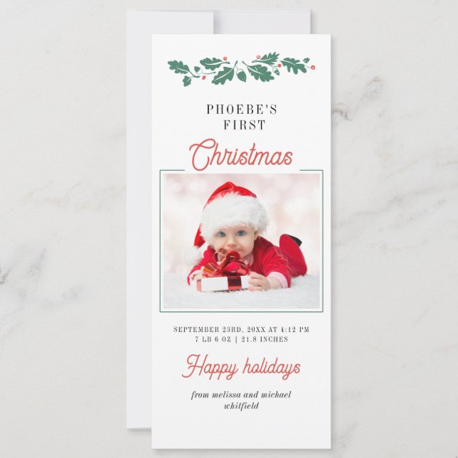 Mitt första meddelande om Baby-fotnoter i julafton (Framsida)