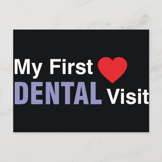Mitt första tandläkarbesök vykort (Framsida)