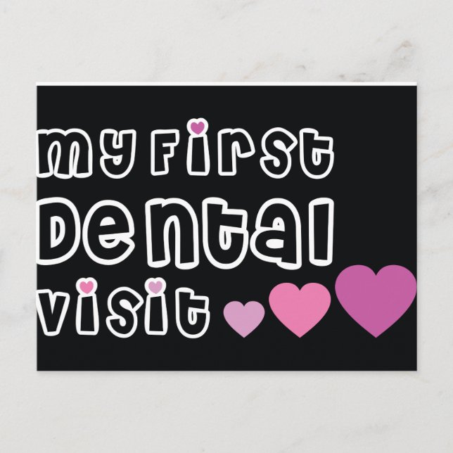 Mitt första tandläkarbesök vykort (Framsida)
