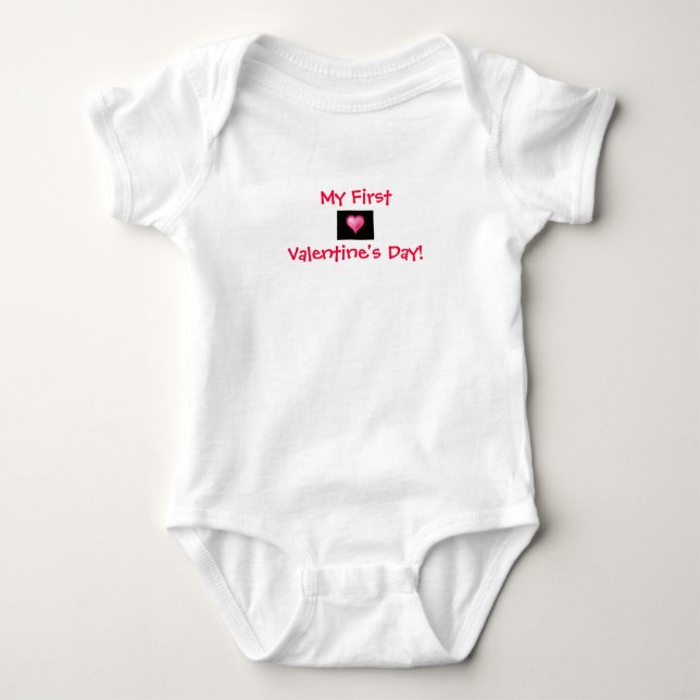 Mitt första, valentin dag! - Babyranka Tröja (Framsida)