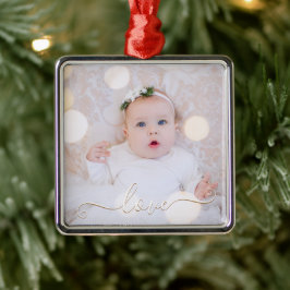 Mitt foto julgransprydnad metall